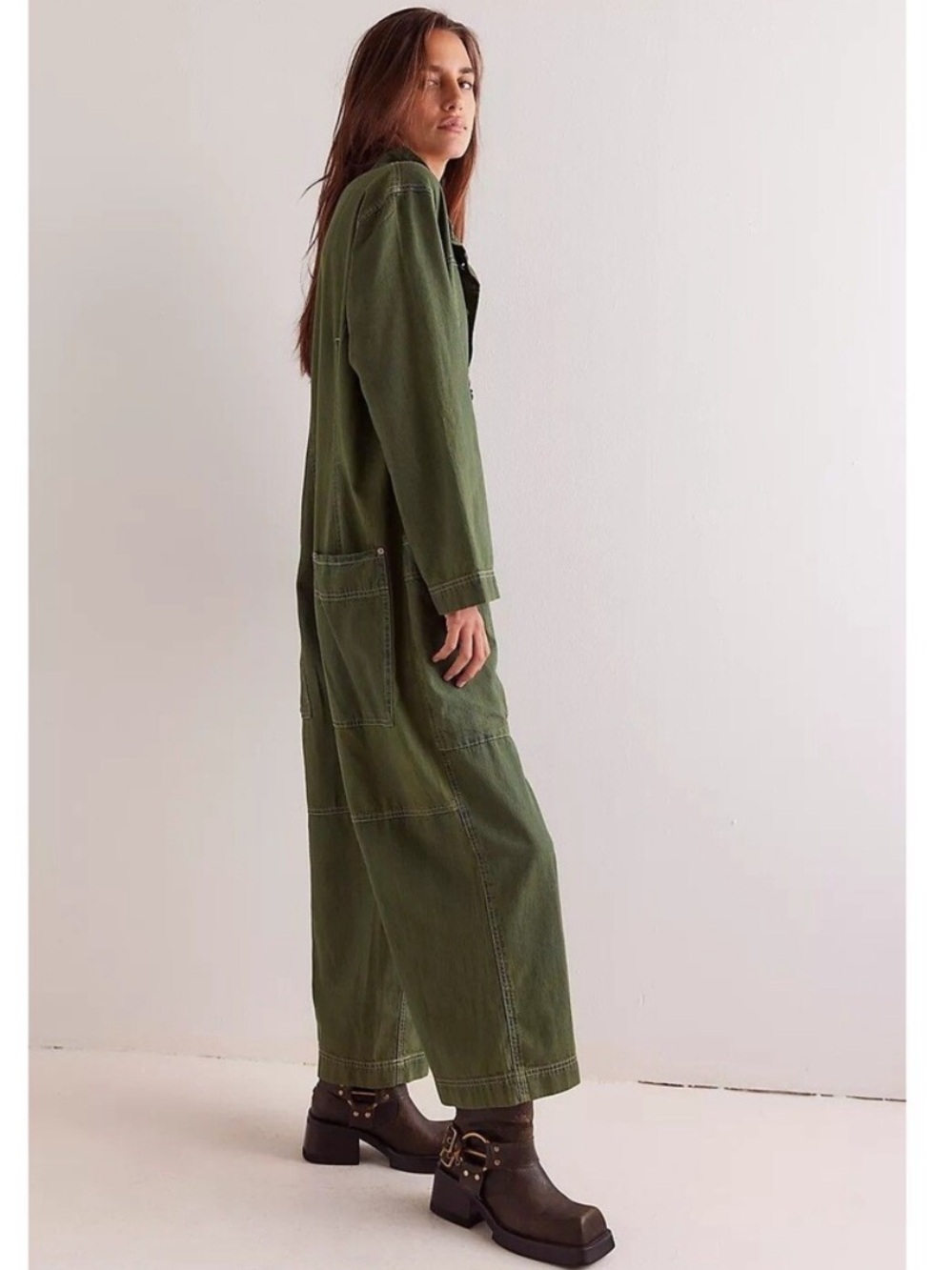 New Margarita Jumpsuit In Everglades Green Size  L - Picture 2 of 12